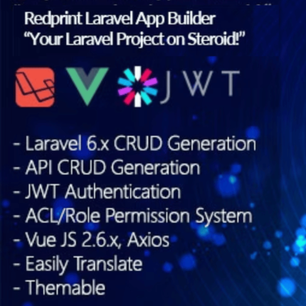 Redprint Laravel 6 App Builder CRUD Generator Plus